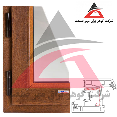 سش پنجره وین تک –دورو لمینت بلوطی روشن لاستیک دار شاخه ۶ متری - گوهر ...